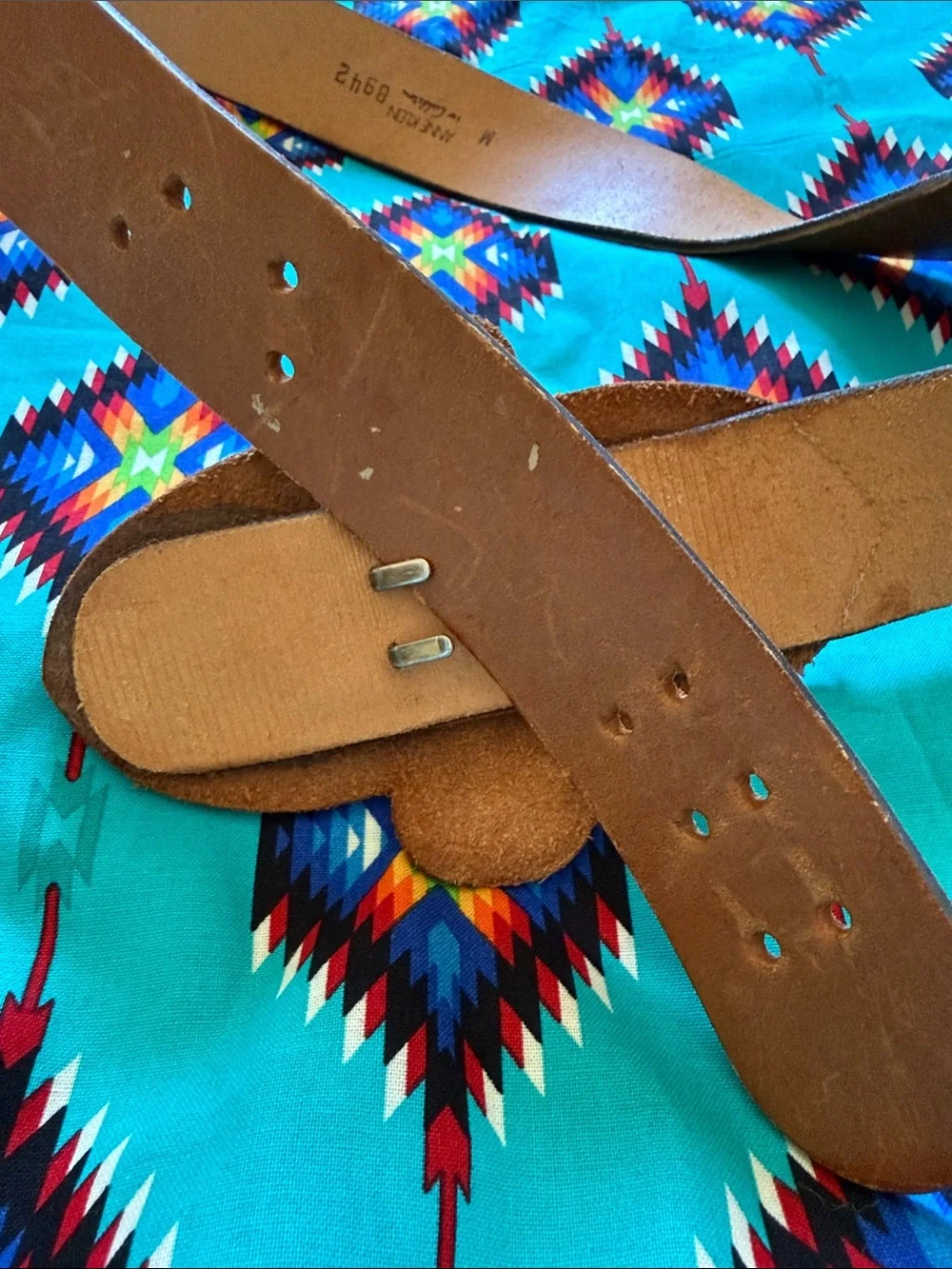 VINTAGE Anne Klein Brown Leather  Belt with BUTTERFLY ACCENT 🦋